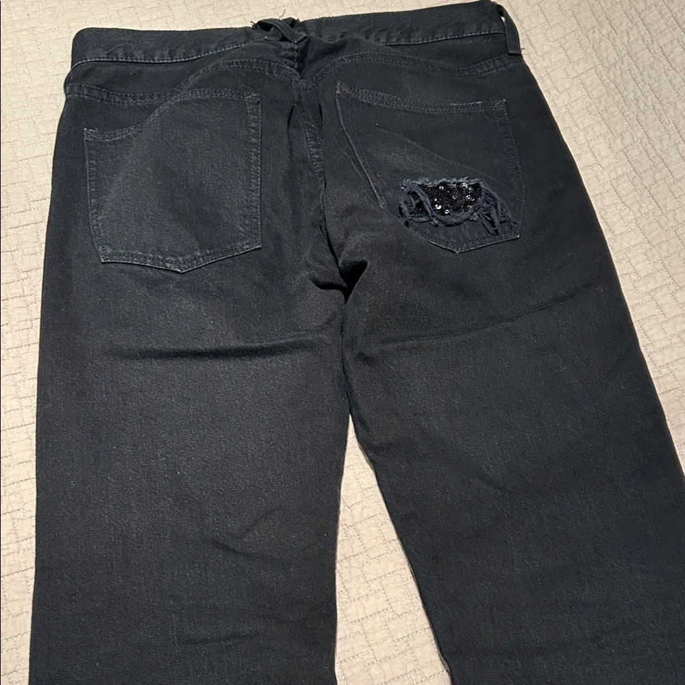Rugby Ralph Lauren Black Distressed Jeans